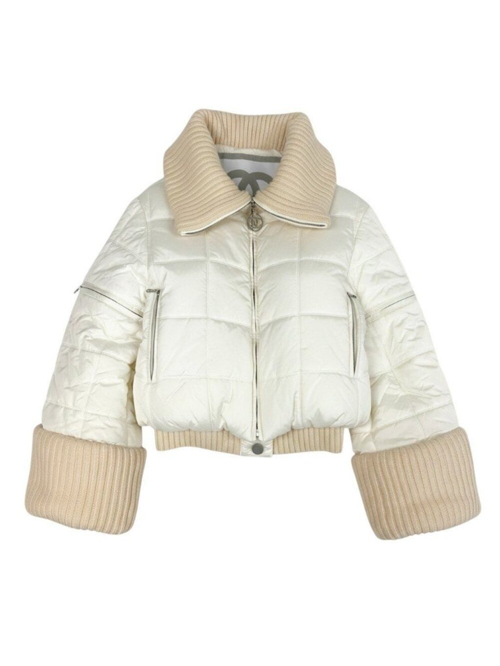Chanel Sports Cropped Power Jacket Ivory